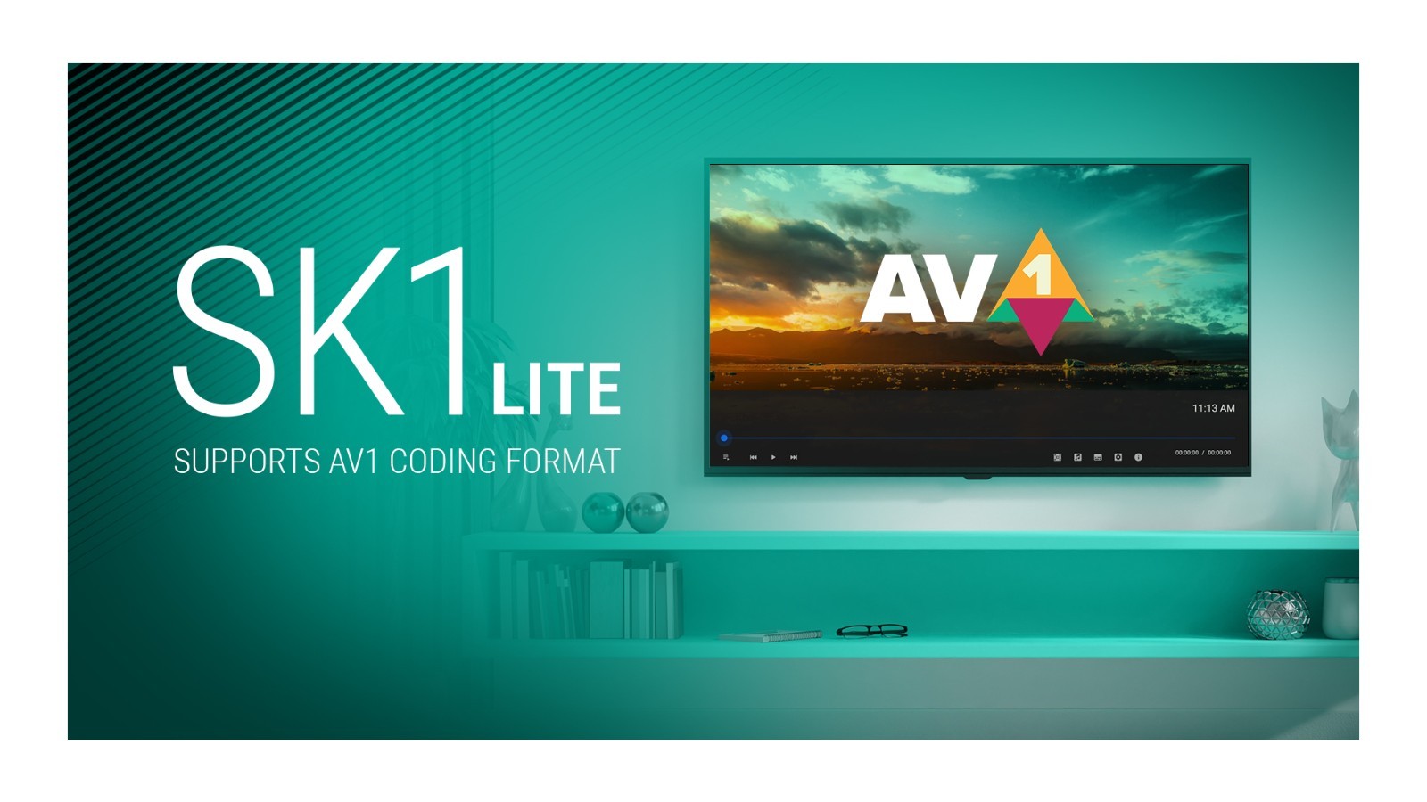 UGOOS SK1 Lite 8K UHD TV Box Android 14 S928X-K 4G 64G WiFi6 1000M AV1 HDR Box