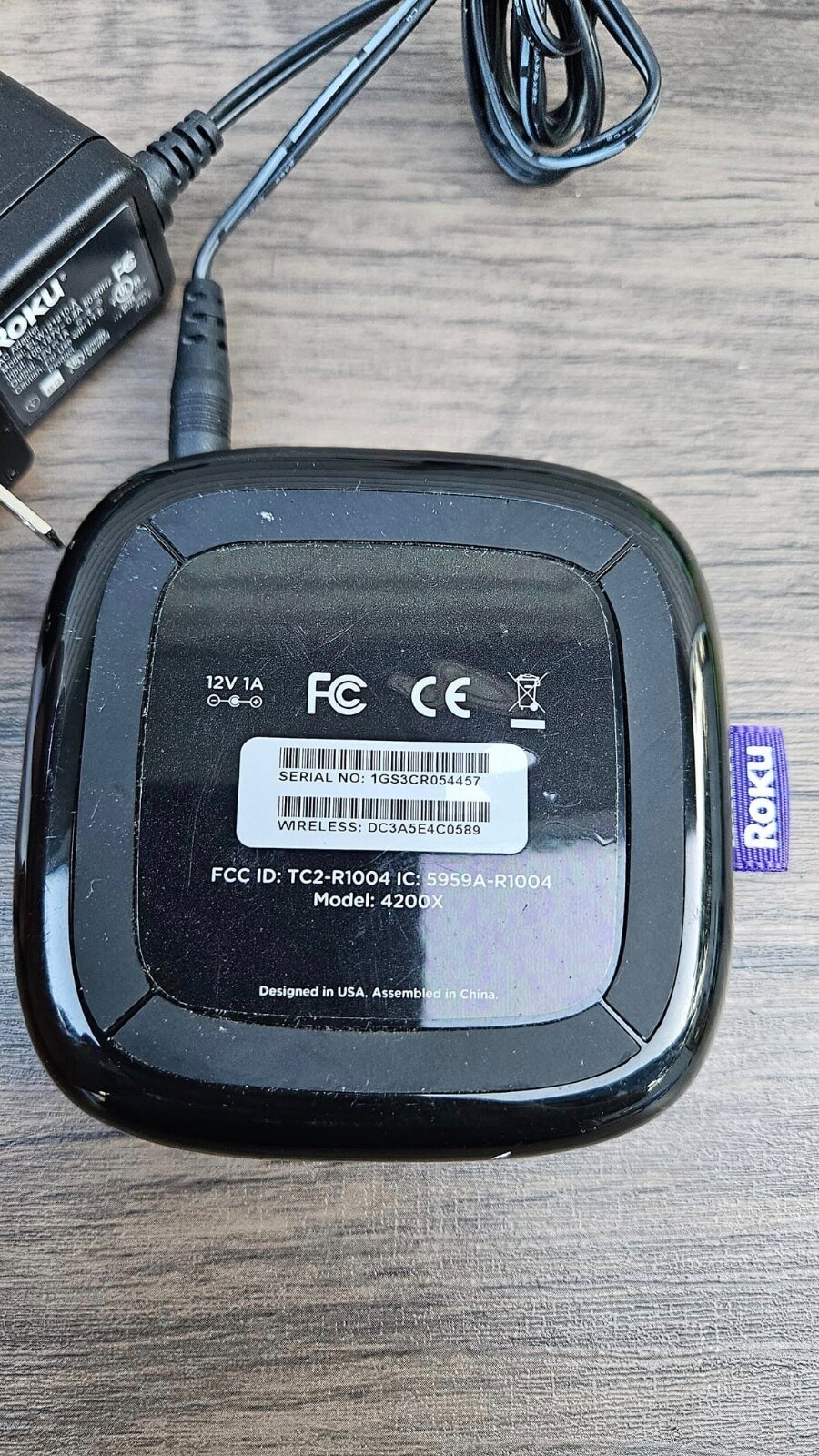 Roku 3 (4200X) Streaming Media Player (NO REMOTE) T47