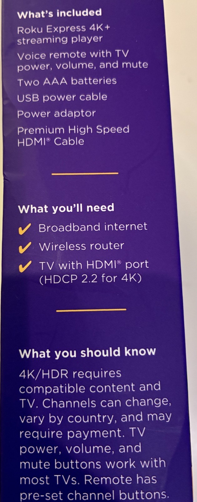 Roku Express 4K+ 3941R2 HDR Media Streamer