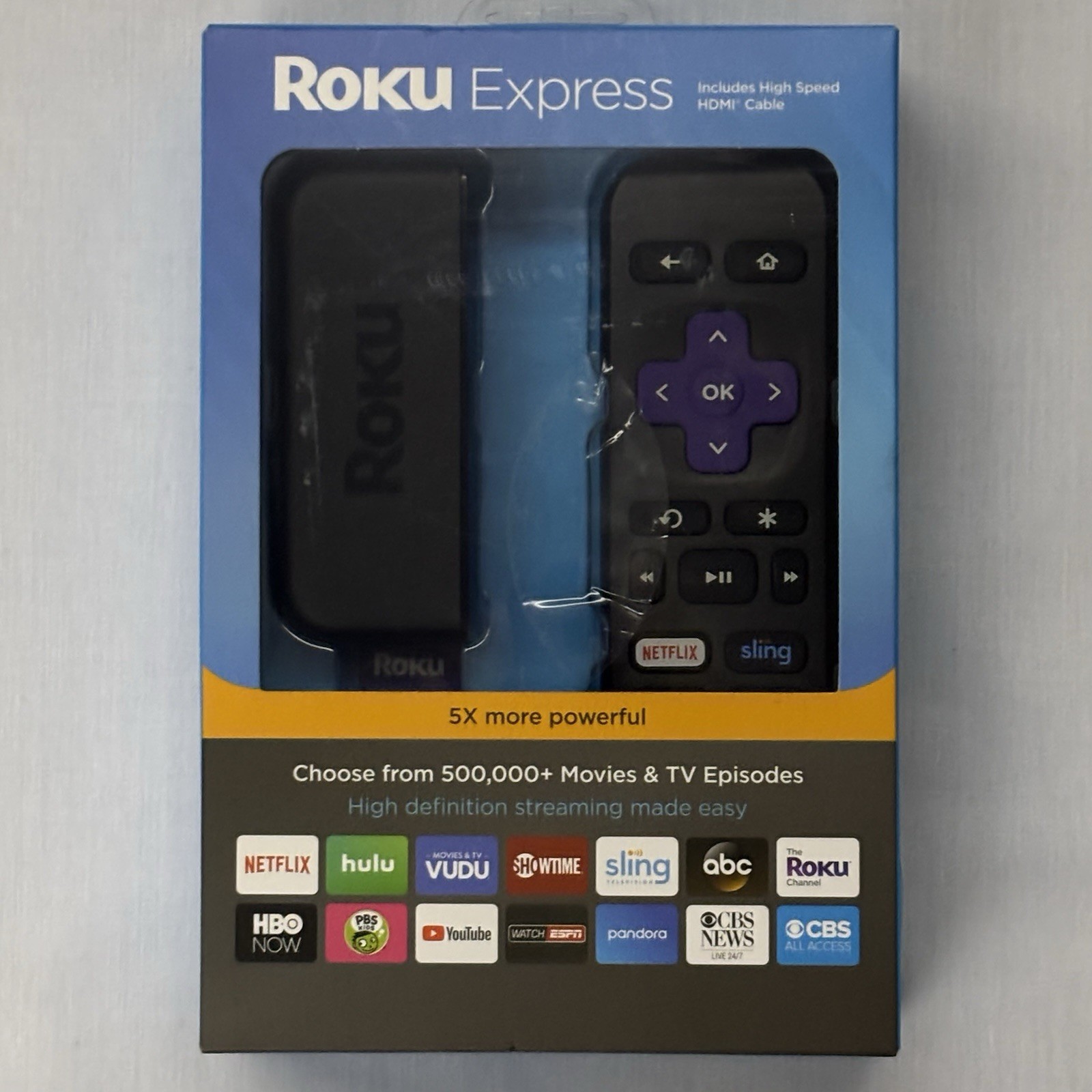 Roku Express (6th Generation) HD Media Streamer 3900RW VUDU Edition – Black
