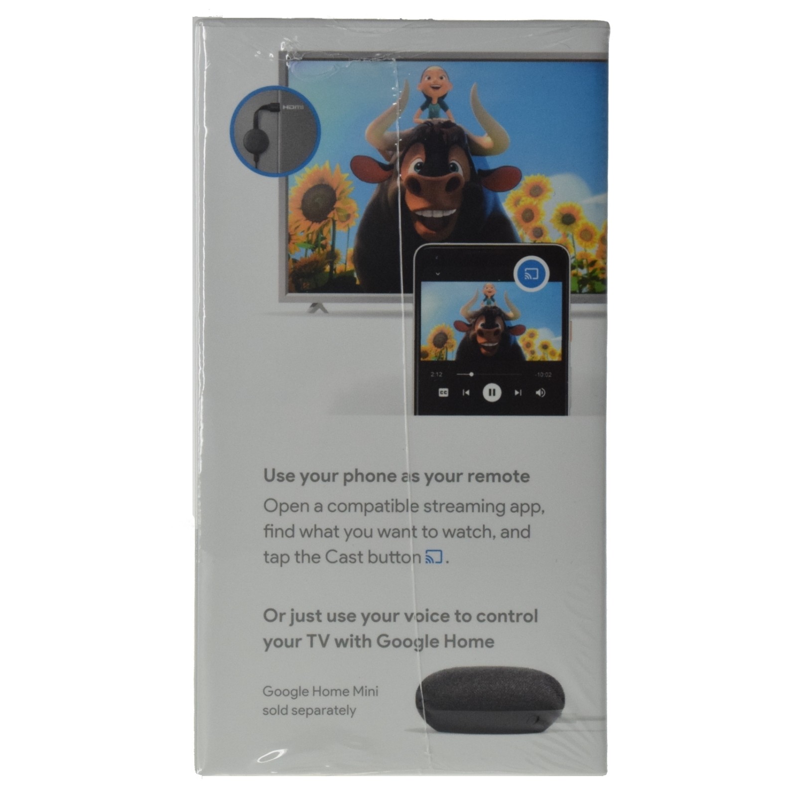 Google Chromecast 3 Digital HDMI Media Video Streamer 2018 Charcoal GA00439-US