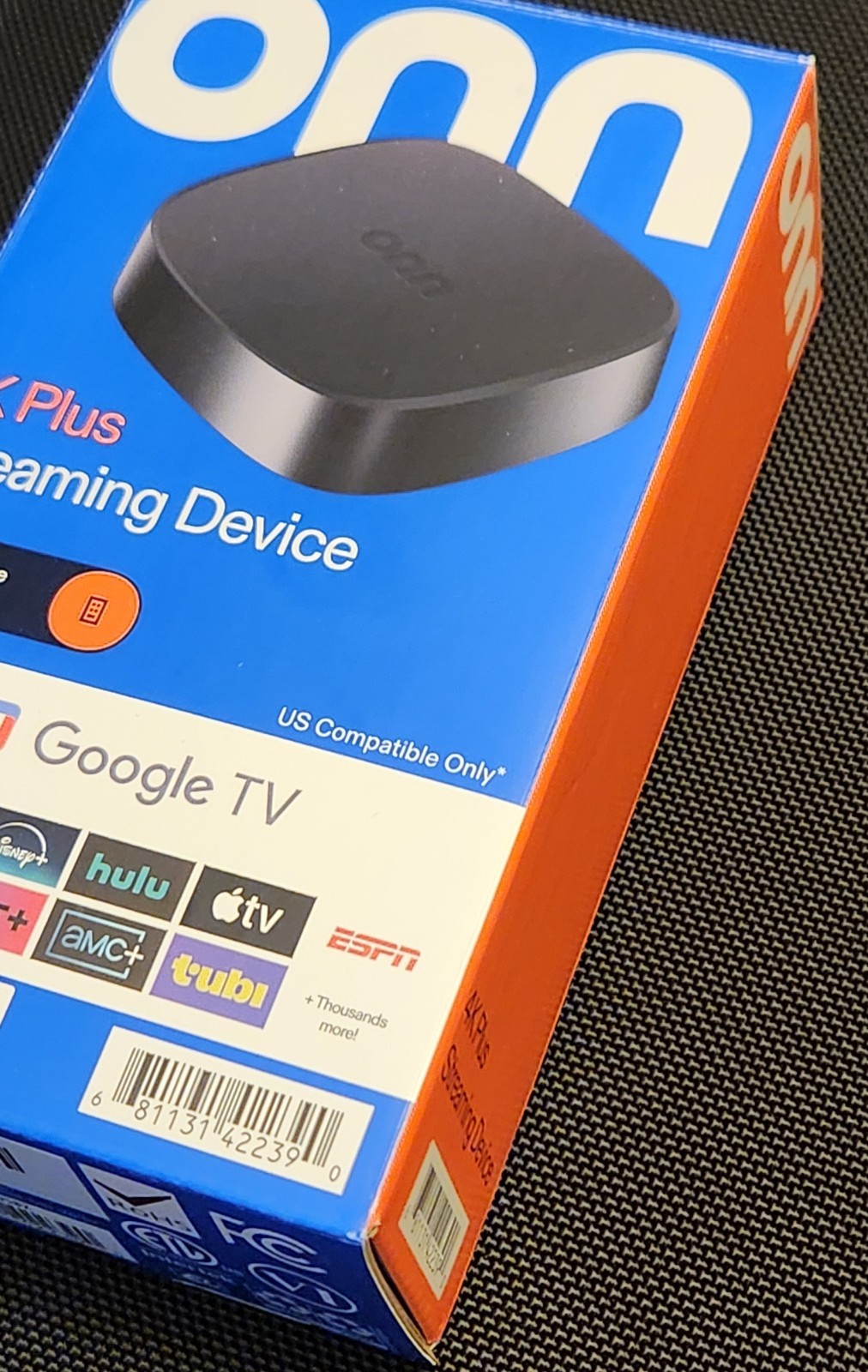 onn 4K PLUS Google TV Android Streaming Device 4K UHD 2GB RAM 16GB Storage NEW