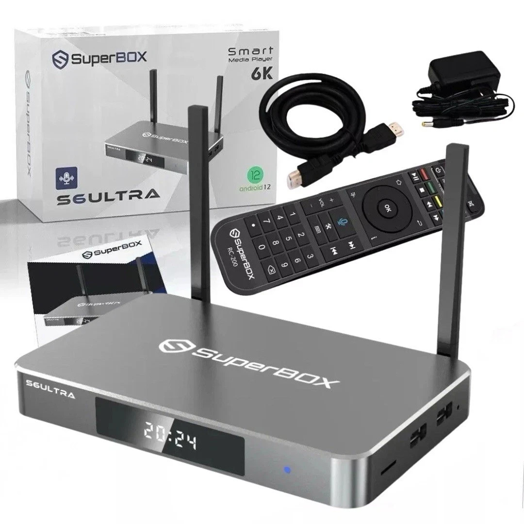 SUPERBOX S6 Ultra Media Streamer – 1700 CHANNELS – NFL, NBA,MLB, NHL, NCAA, PPV
