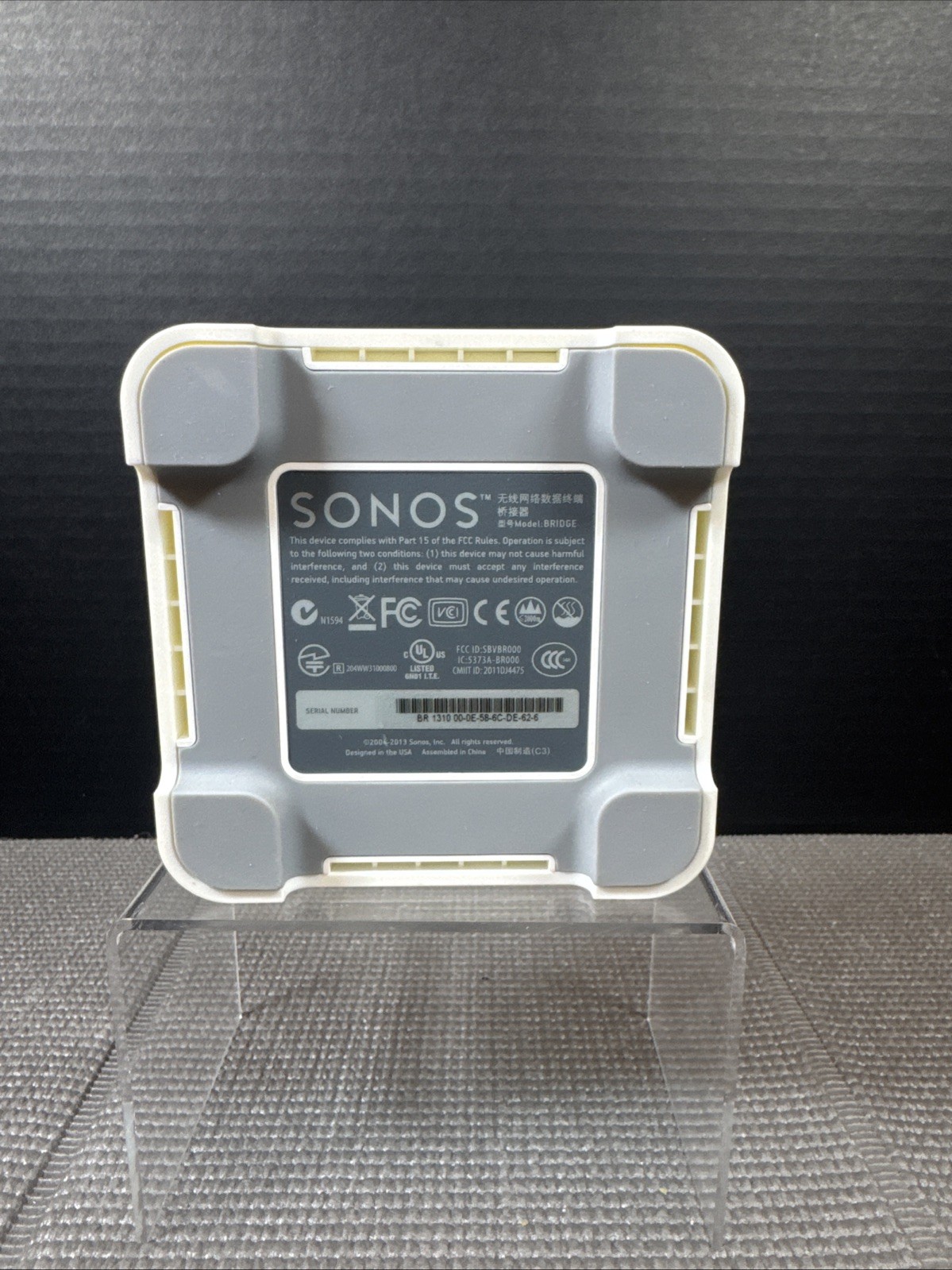 SONOS Bridge No Power Cord Untested Clean Pre-Owned