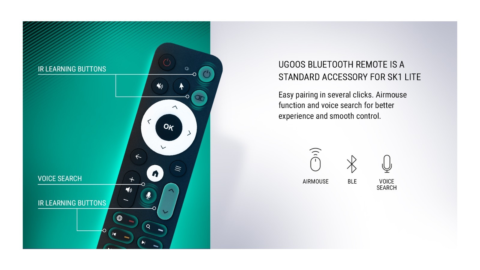 UGOOS SK1 Lite 8K UHD TV Box Android 14 S928X-K 4G 64G WiFi6 1000M AV1 HDR Box