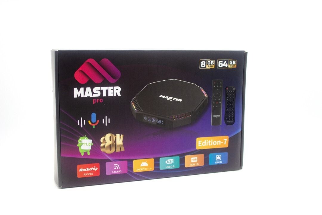 Master Pro 8K Android Box – Stunning 8K Resolution & Next-Level Entertainment!