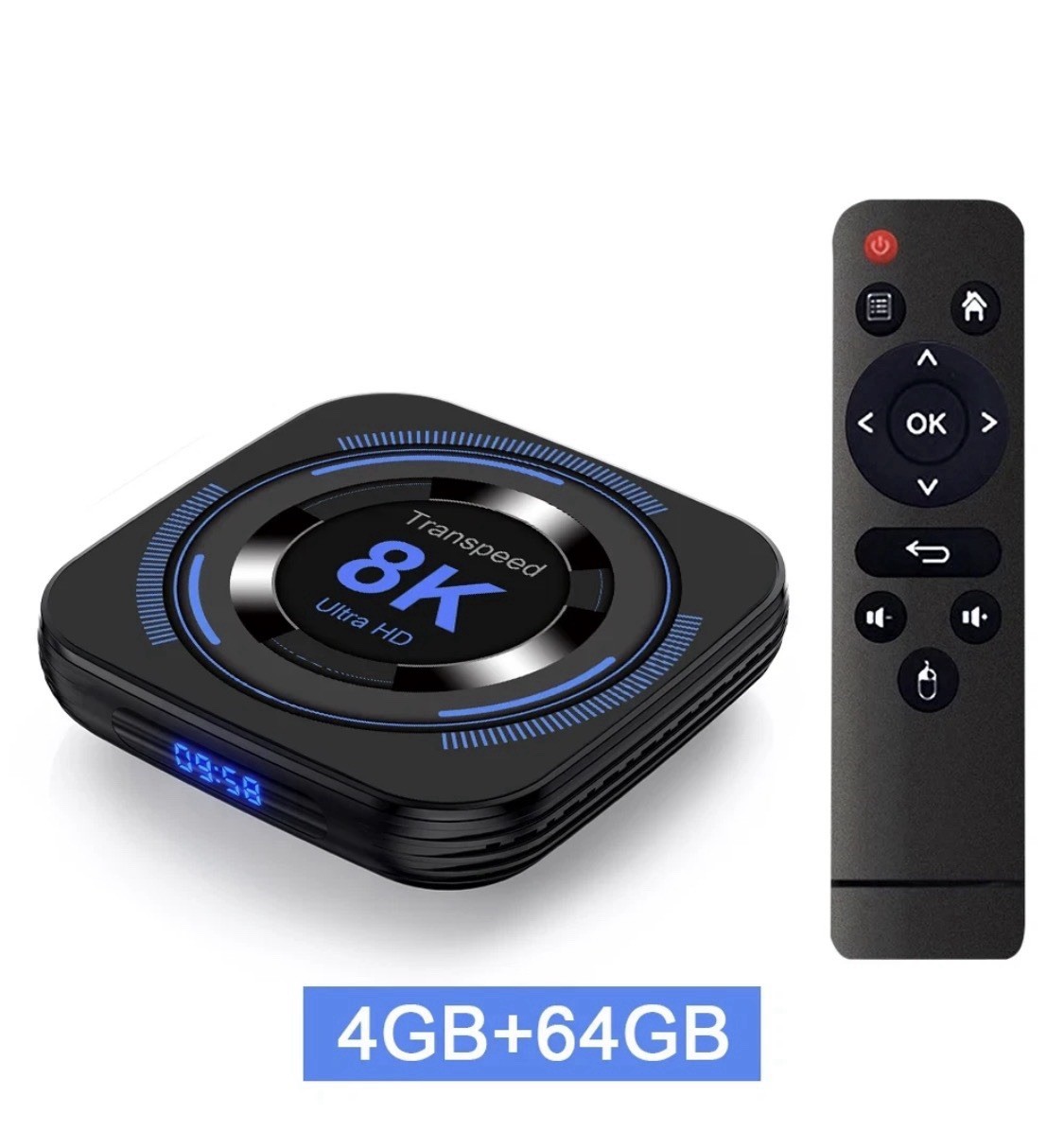 Transpeed Android 12 TV Box 8K 4K Streaming Media Player Dual WiFi BT4.0 Top Box