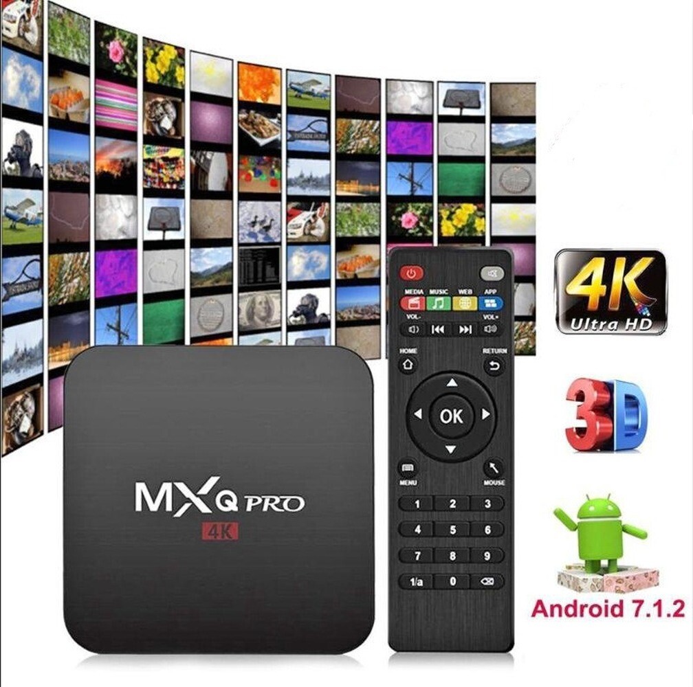 MXQ Pro 4K Android TV Box 7.1 Smart TV Box WiFi Quad Core 3D Media Player