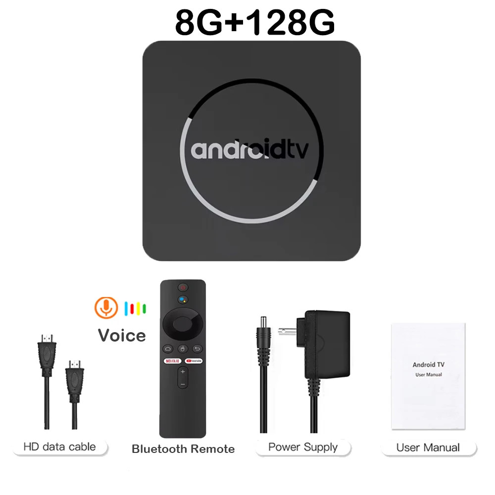 Android TV Box Q10 Android 14 Dual Wifi 2.4G&5G Google Voice Ram 4GB 8GB Rom 64G