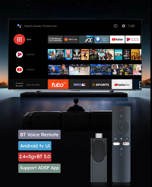 Android TV 10 U8 Stick 2GB 16GB Dual-Band Player Bluetooth Voice