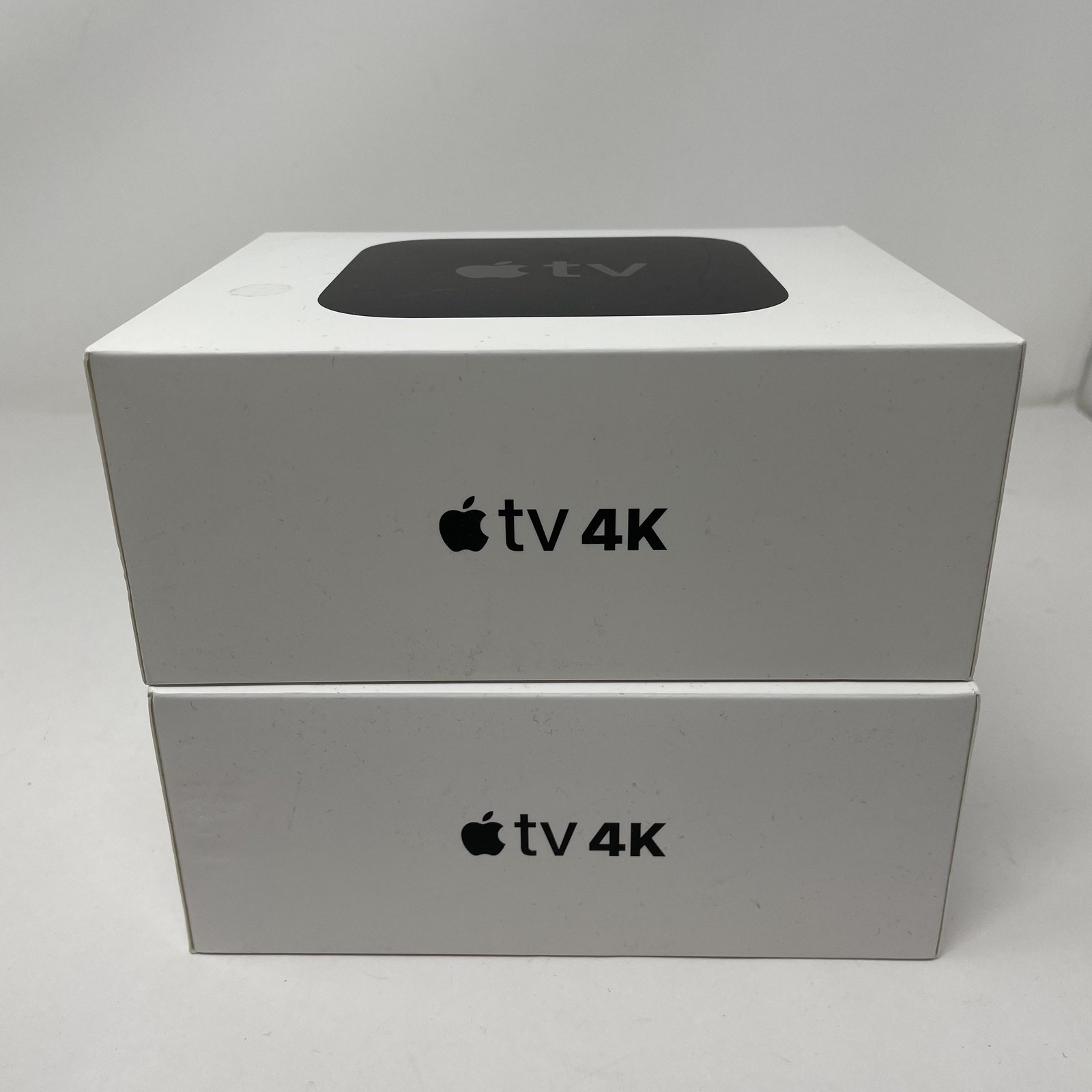 Lot 2 Apple TV 4K 32GB HD Digital Media Streamer Black MQD22LL/A Boxes Only
