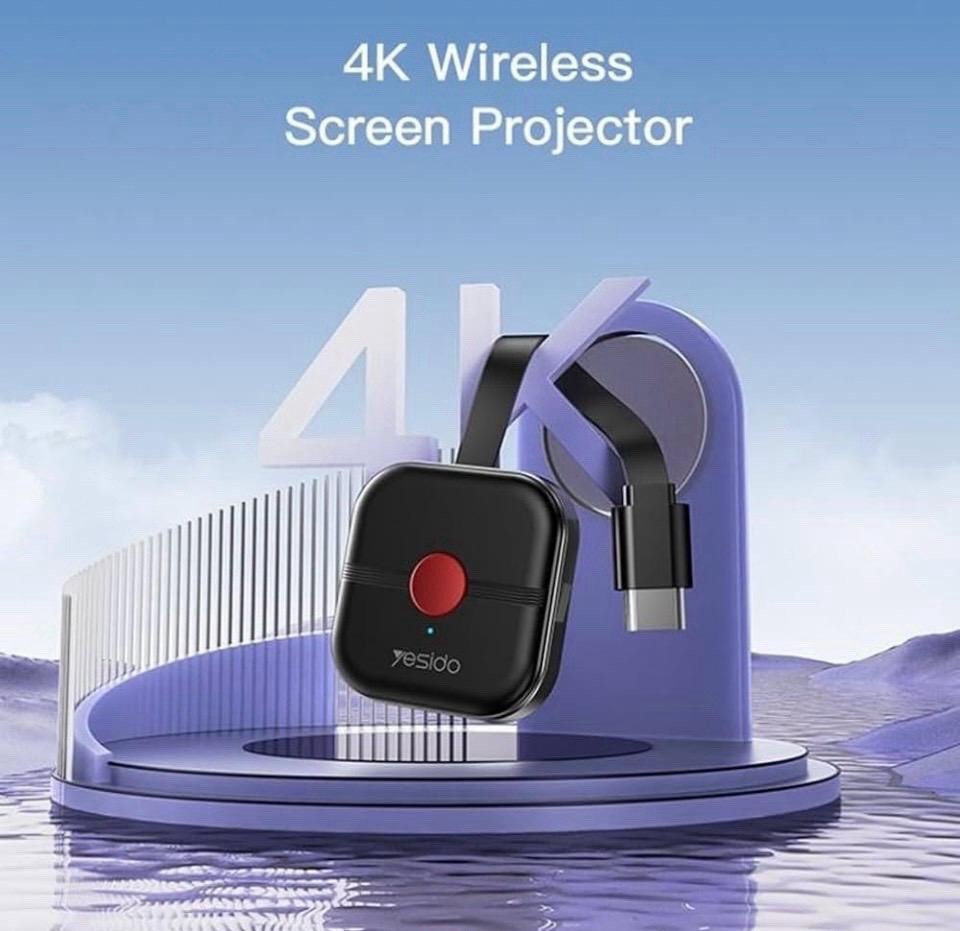Yesido TV10 4K Wireless HDMI Display Dongle Miracast Receiver USB Black Red