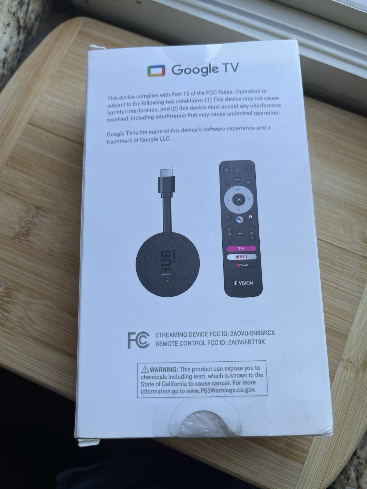 Google TV T-Mobile T-Vision Hub Chromecast Streaming Device with Remote NEW