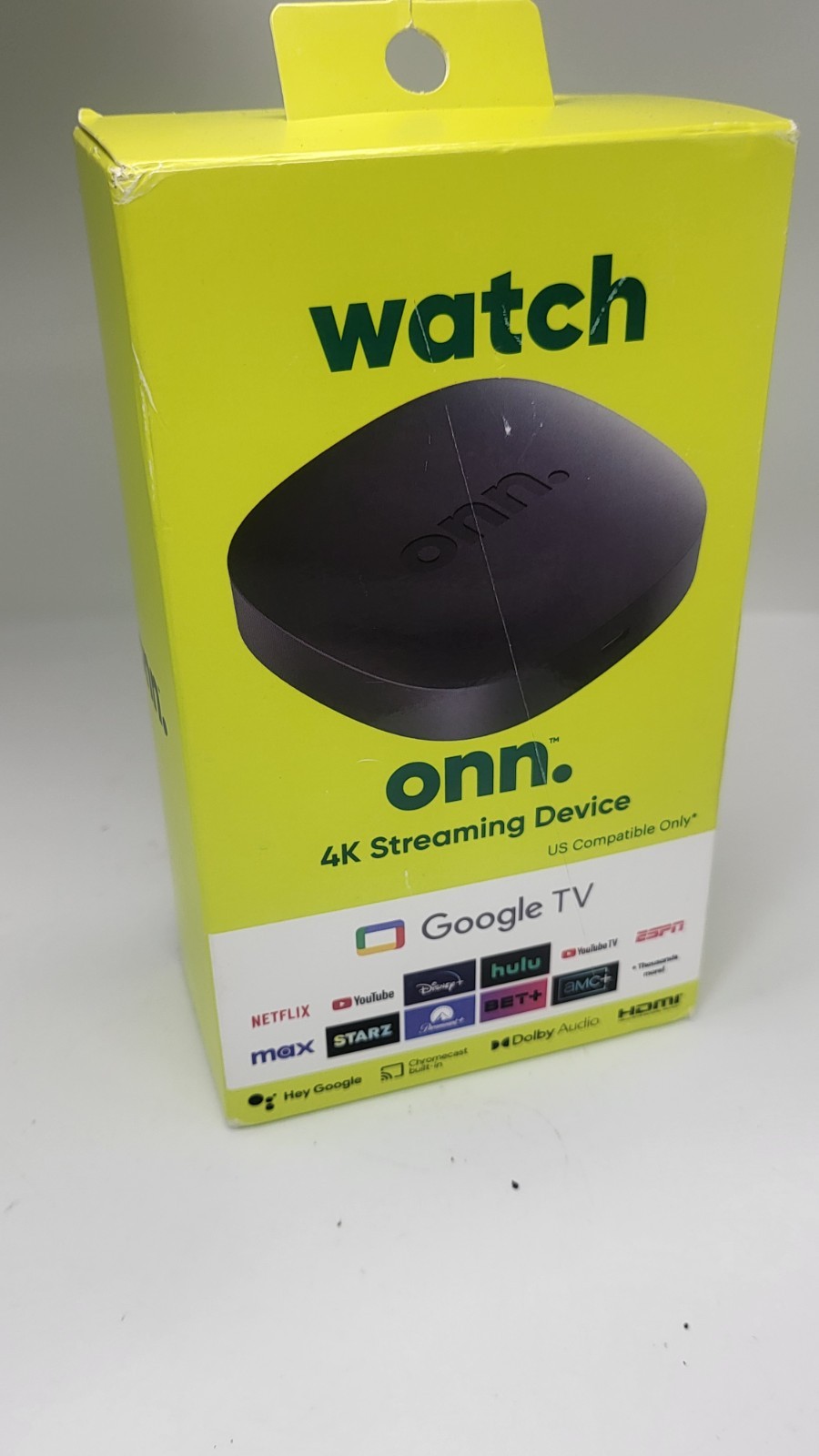 onn 4K Streaming Device, Google TV – Fast Streaming, Ultra HD, 8GB Storage, 2GB