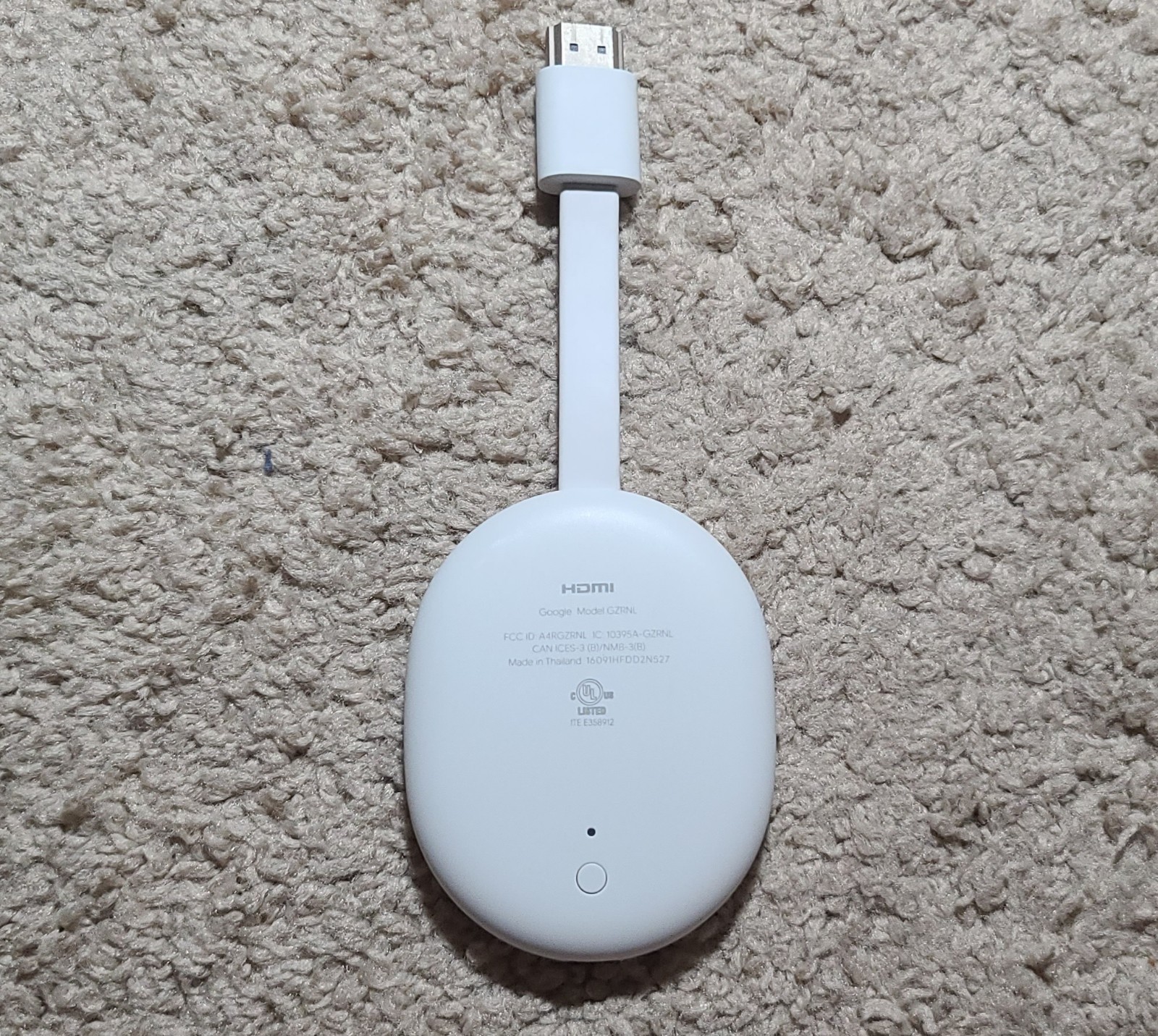 Google Chromecast with Google TV 4K Media Streamer Model GZRNL No Remote