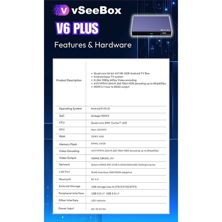 vSeeBox V6 Plus 2026 vSee VC Official Product. Make Me An Offer