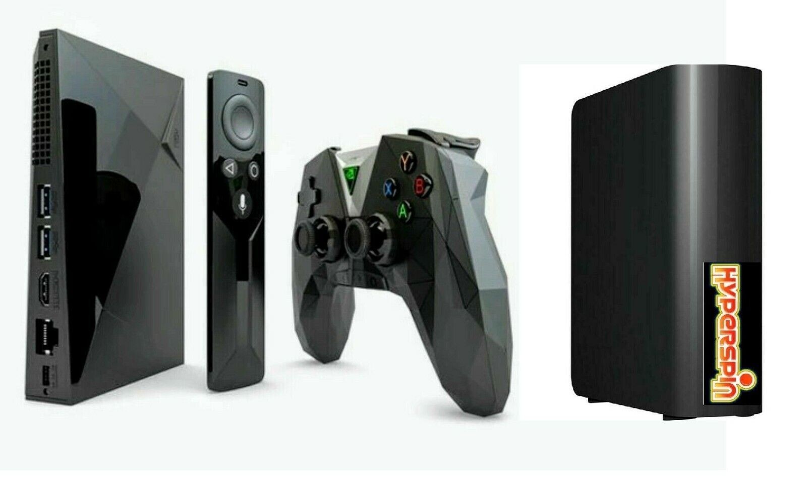 2017 Nvidia Shield TV Gaming Controller & 500 GB Retro Gaming Package used