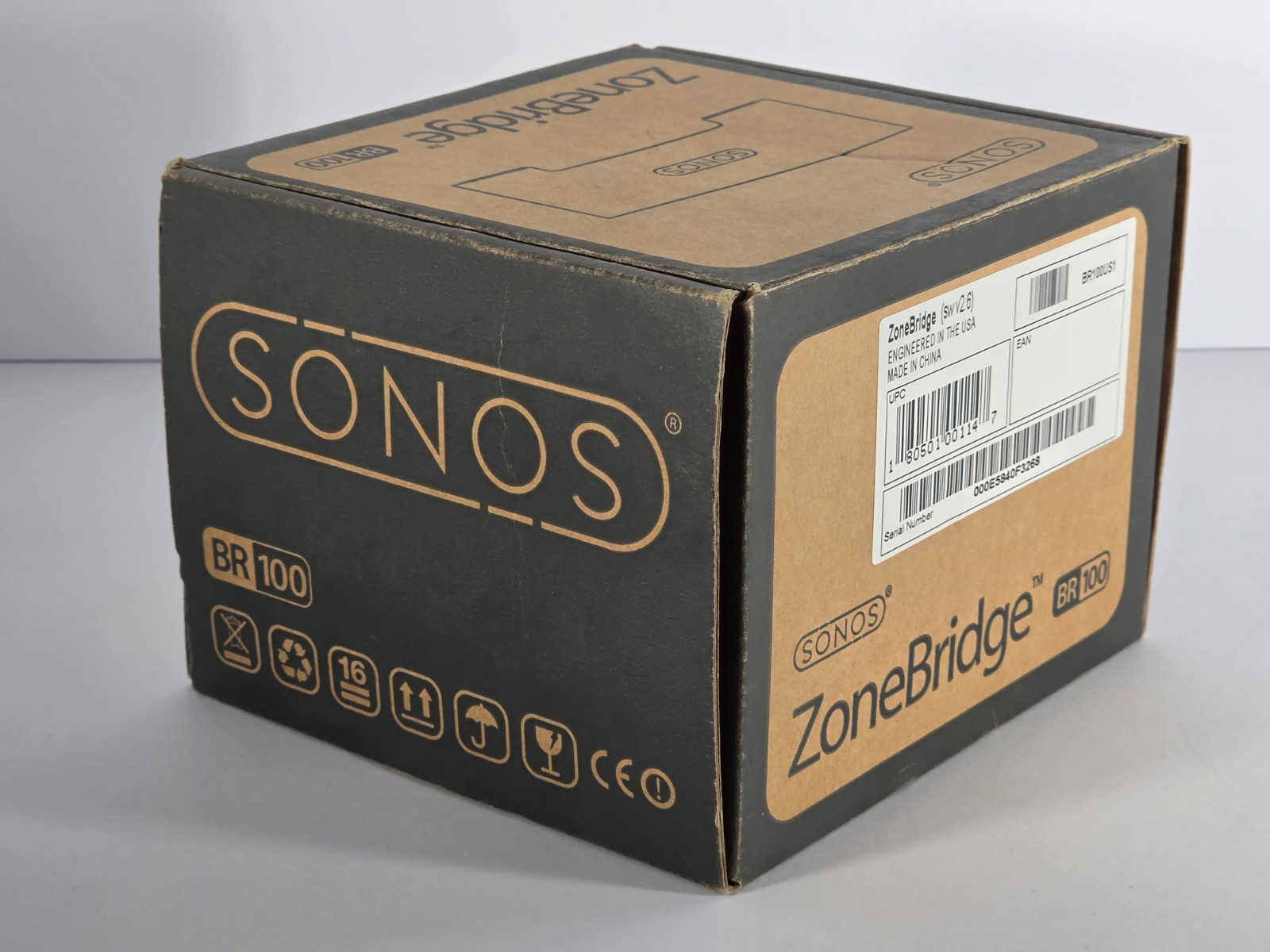 Sonos ZoneBridge BR100 Wireless Network Bridge with Power Adapter & RCA Cable EC