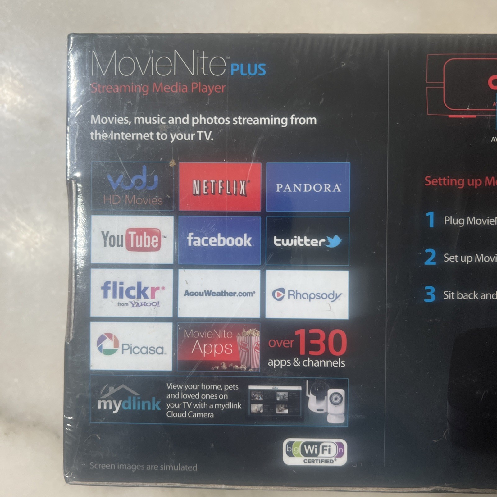 D-Link MovieNite Plus Streaming Media Player DSM -312 With Remote Sealed