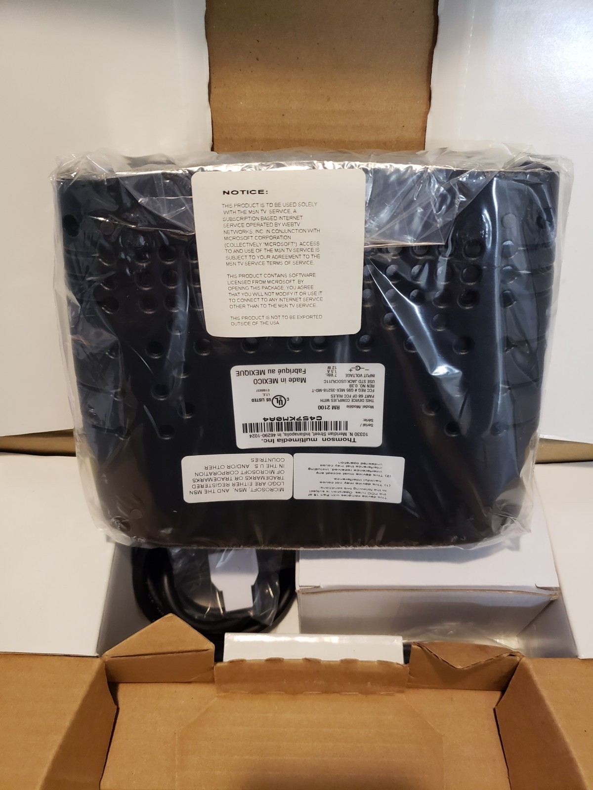 RCA MSNTV WebTV Internet Reciever Appliance Model # RM2100 NEW