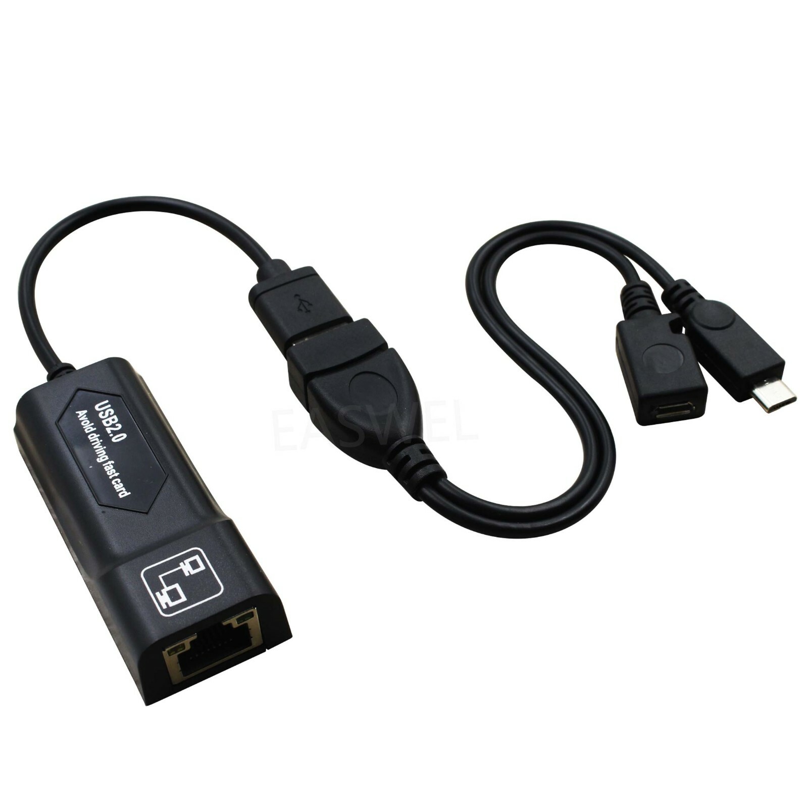 LAN Ethernet Rj45 Connector OTG USB Adapter Cable for Amazon Fire Stick 2nd