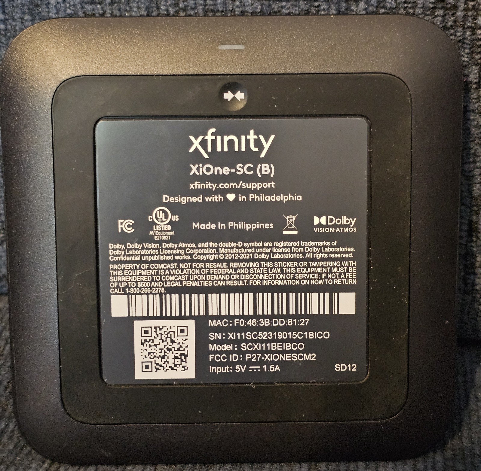 Replacement Xfinity SCXI11BEI XiOne-SC(B) Stream Box – No Remote Or Cords
