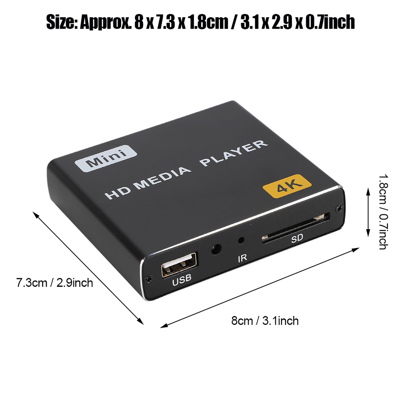 4K Full HD Digital Media Player USB S SPDIF Home Music Video Player