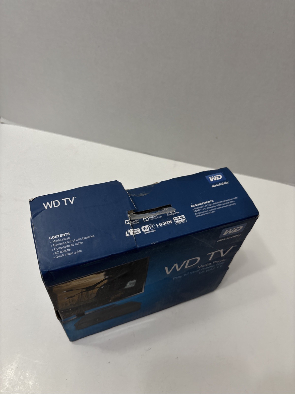 WD MN0000BK-00 TV MEDIA PLAYER C3H WDBY Brand New Sealed Box Wear