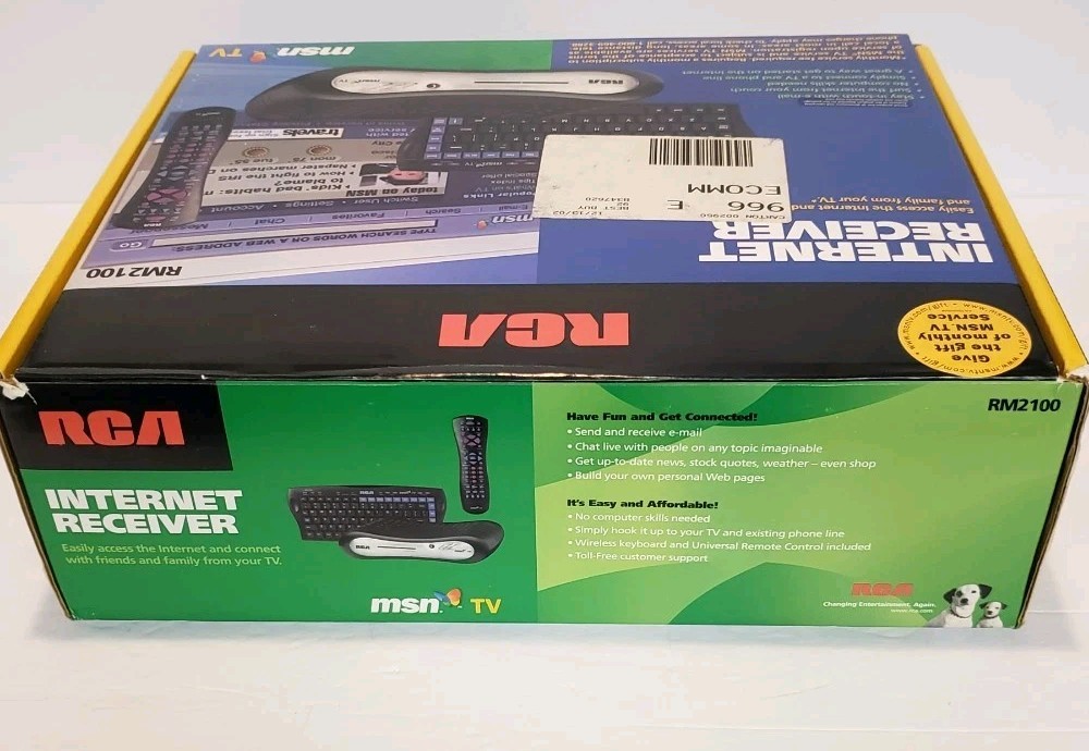 RCA MSNTV WebTV Internet Reciever Appliance Model # RM2100 NEW