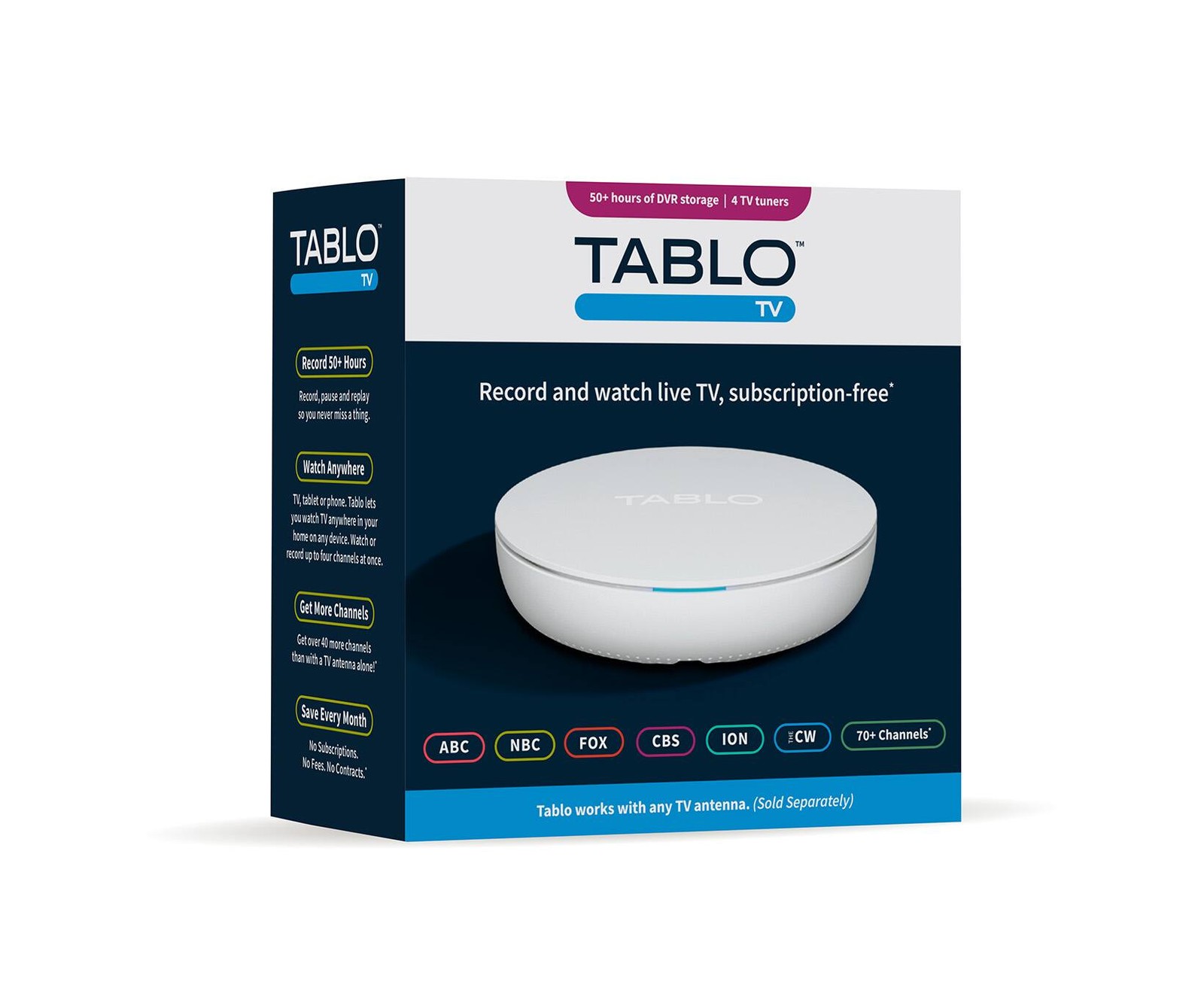 Tablo – 4th Gen, 4-Tuner, 128GB Over-The-Air DVR & Streaming Player – White