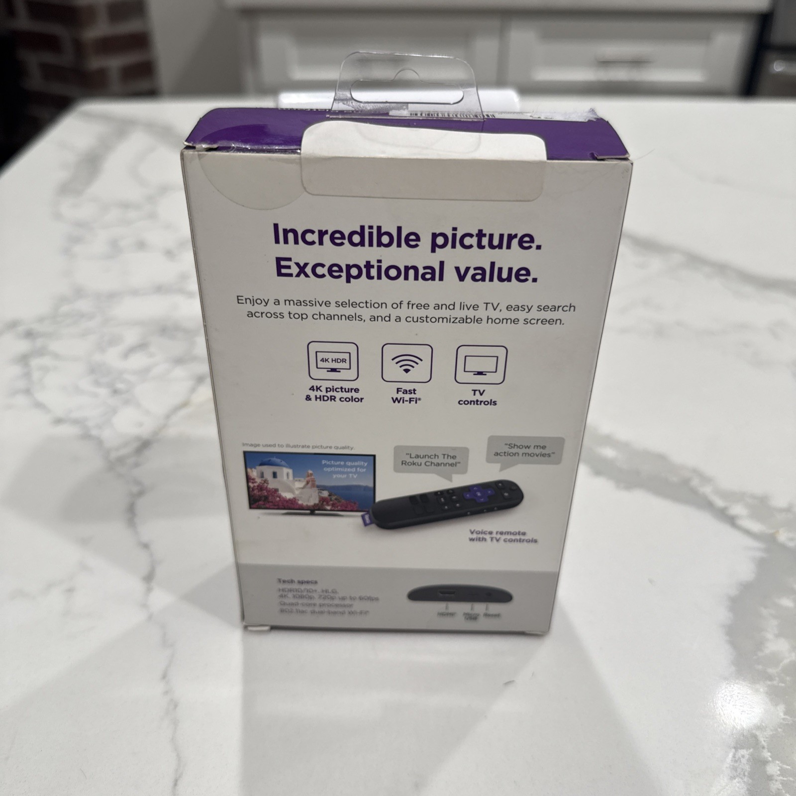 NEW Roku Express 4K+ 3941R2 HDR Media Streamer Player Voice Remote OPEN BOX