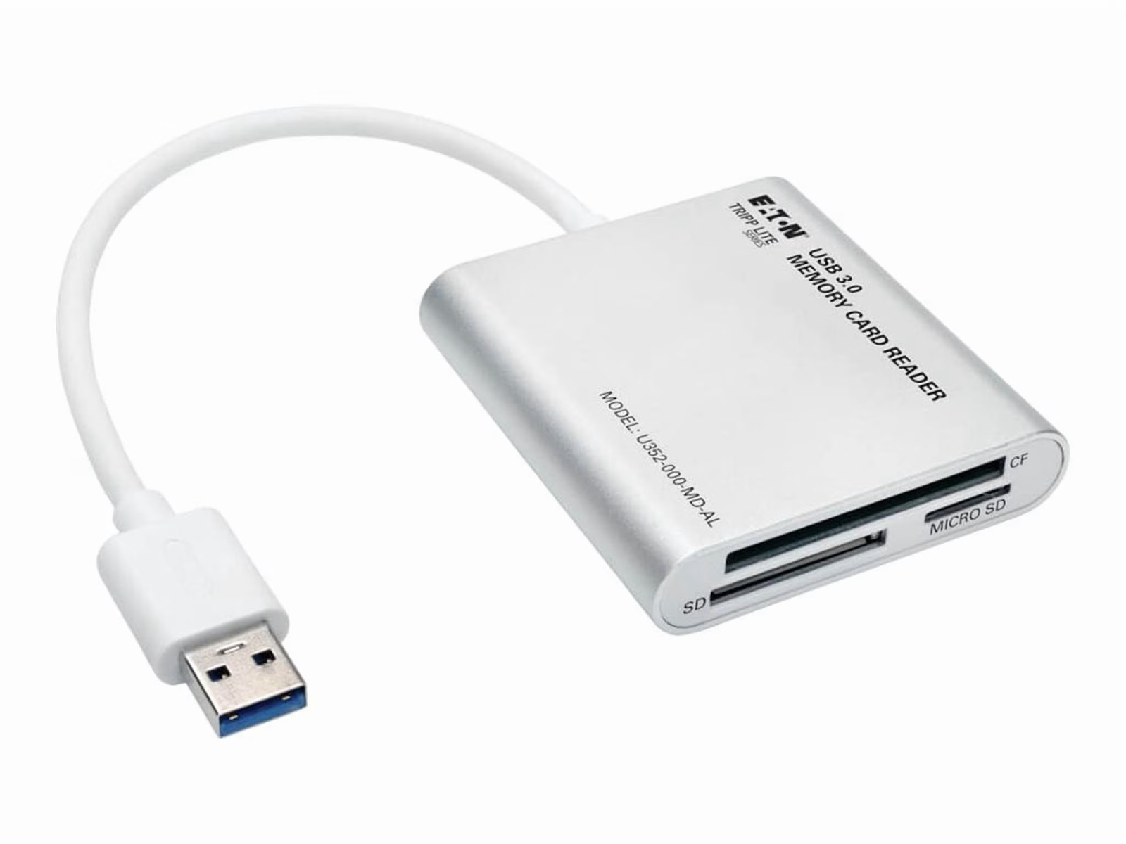 Tripp Lite USB 3.0 SuperSpeed Multi-Drive Memory Card Reader/Writer, Aluminum