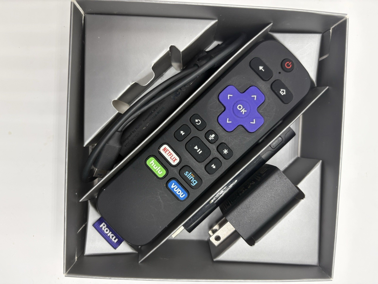 Roku Streaming Stick+ (8th Generation) 3810RW VUDU Edition – Black