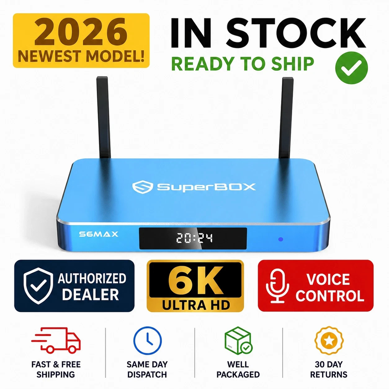 SuperBox S6 Max 24/7 Call Support Authorized Distributor Same Day Shipping