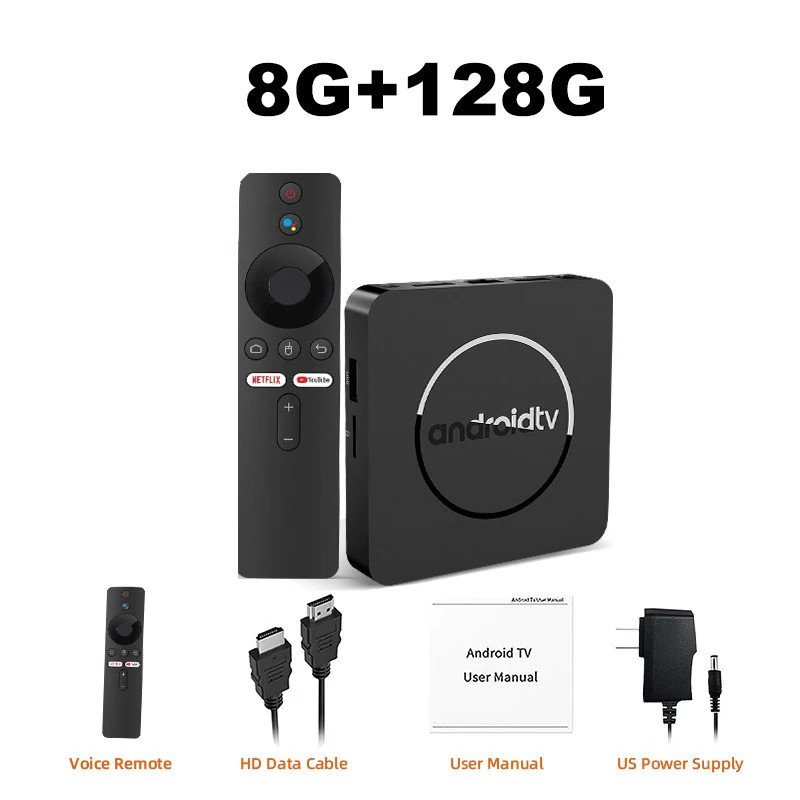 Q10 Smart TV Box Android 14 8K HDR10+ 8GB 128GB Dual WiFi BT5.0 Media Player