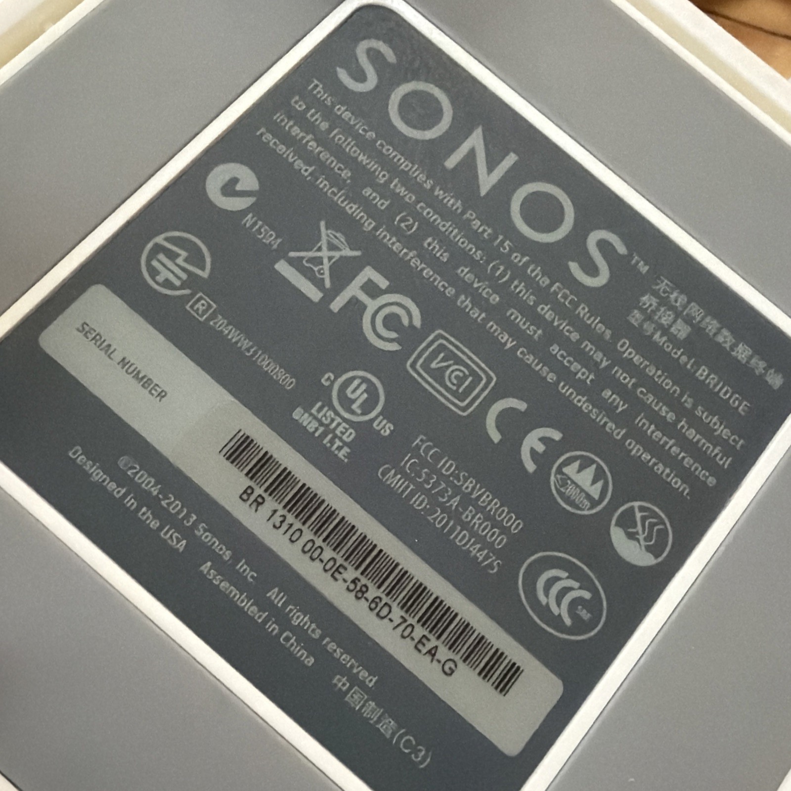 Sonos Connect Bridge N1594 With Original Plug
