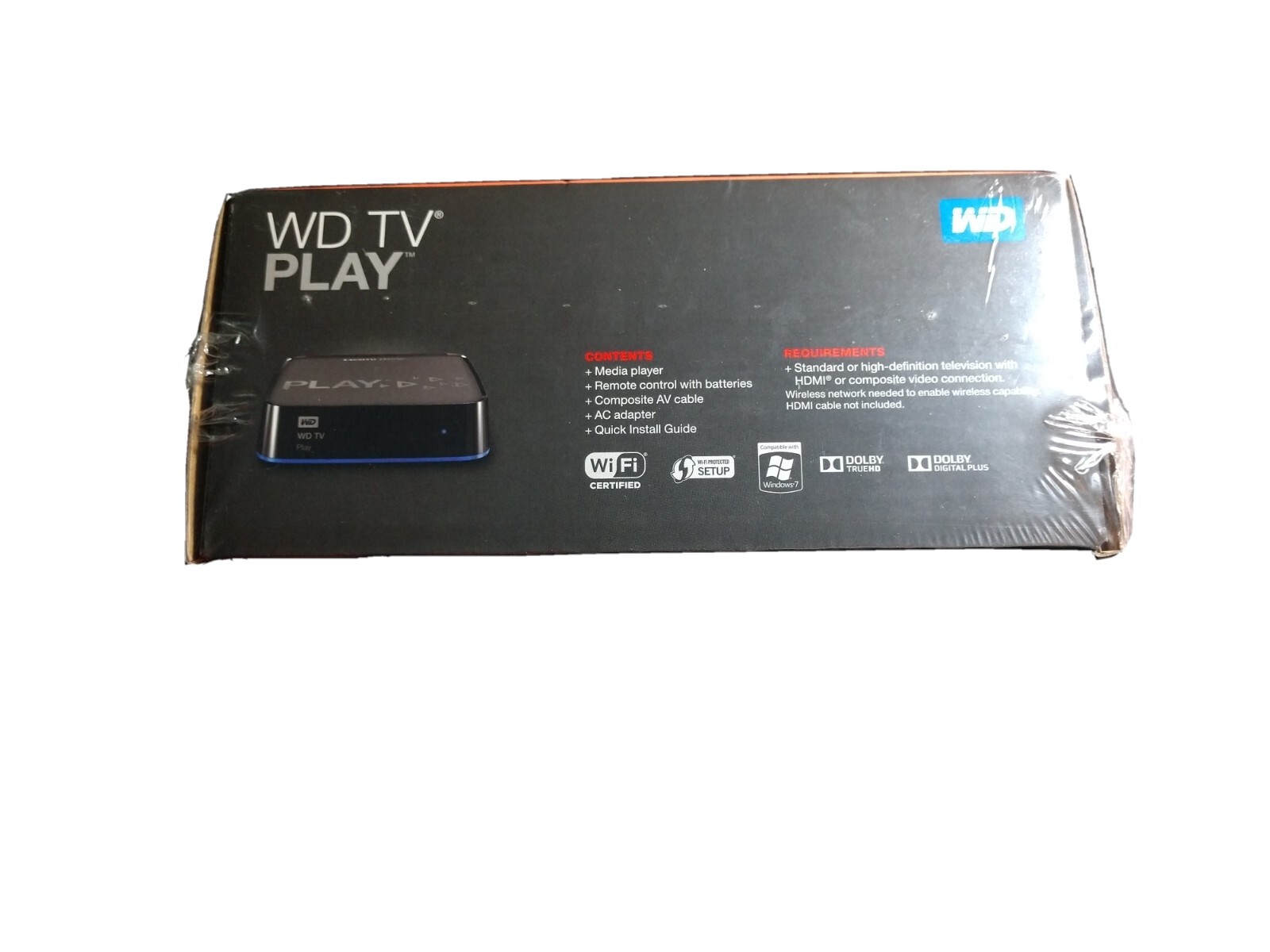 Western Digital WD TV Play Digital 1080p WiFi Media Player Streamer New/Sealed