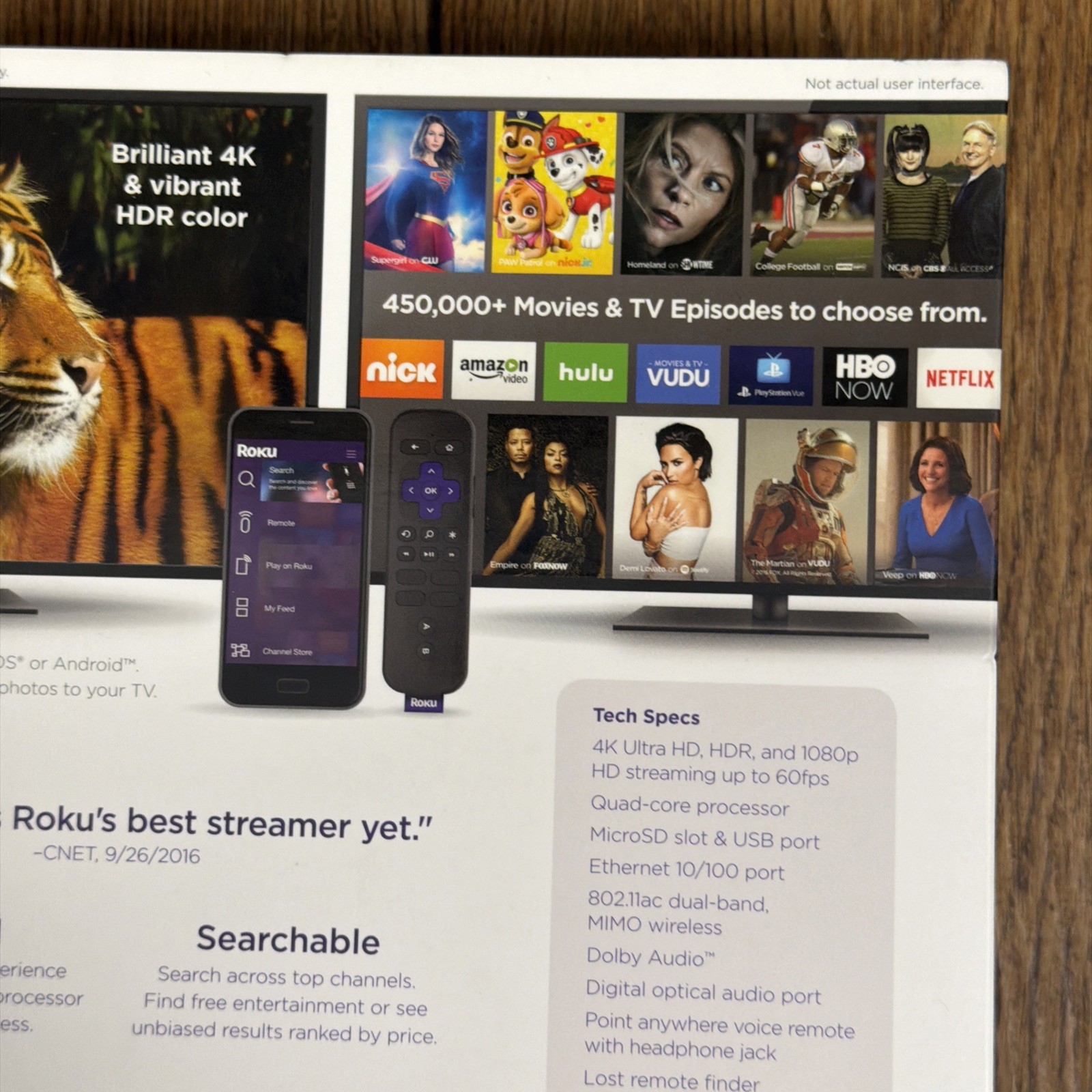 Roku 4640 RW Ultra Streaming Media Player 4K HD HDR with Headphones Black Seald