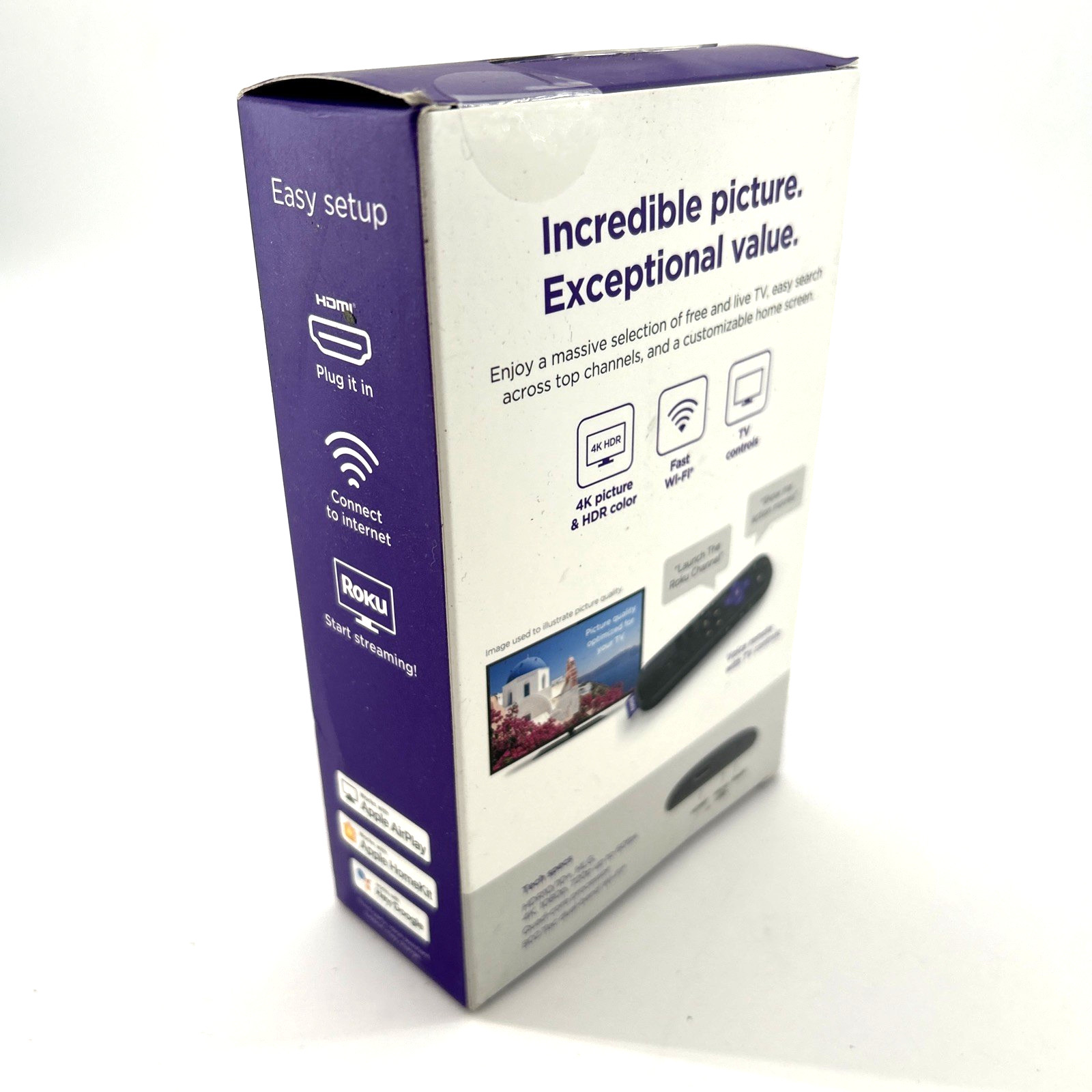 Roku Express 4K+ -HD/4K/HDR- Voice Remote & Streaming Dongle New & Sealed