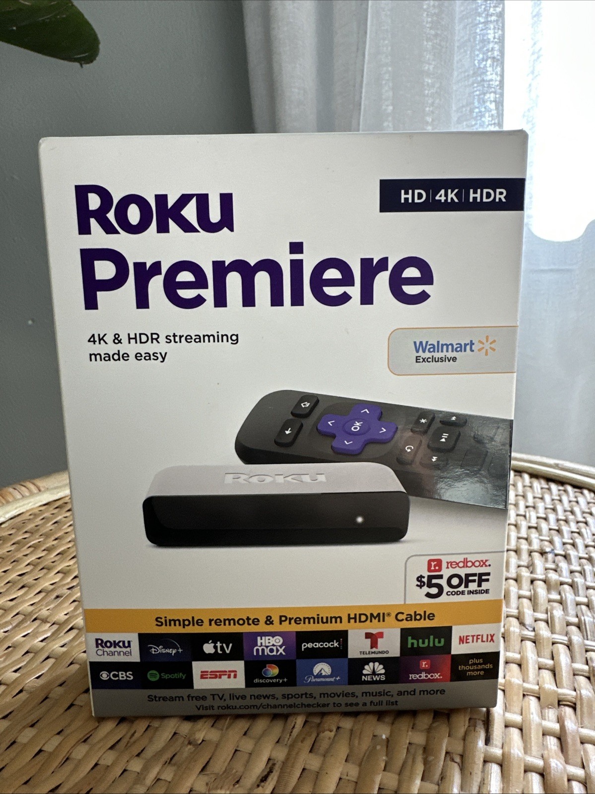 Newest Roku Premiere 3920RW HD/4K/HDR Streaming Media Player,Latest Version!