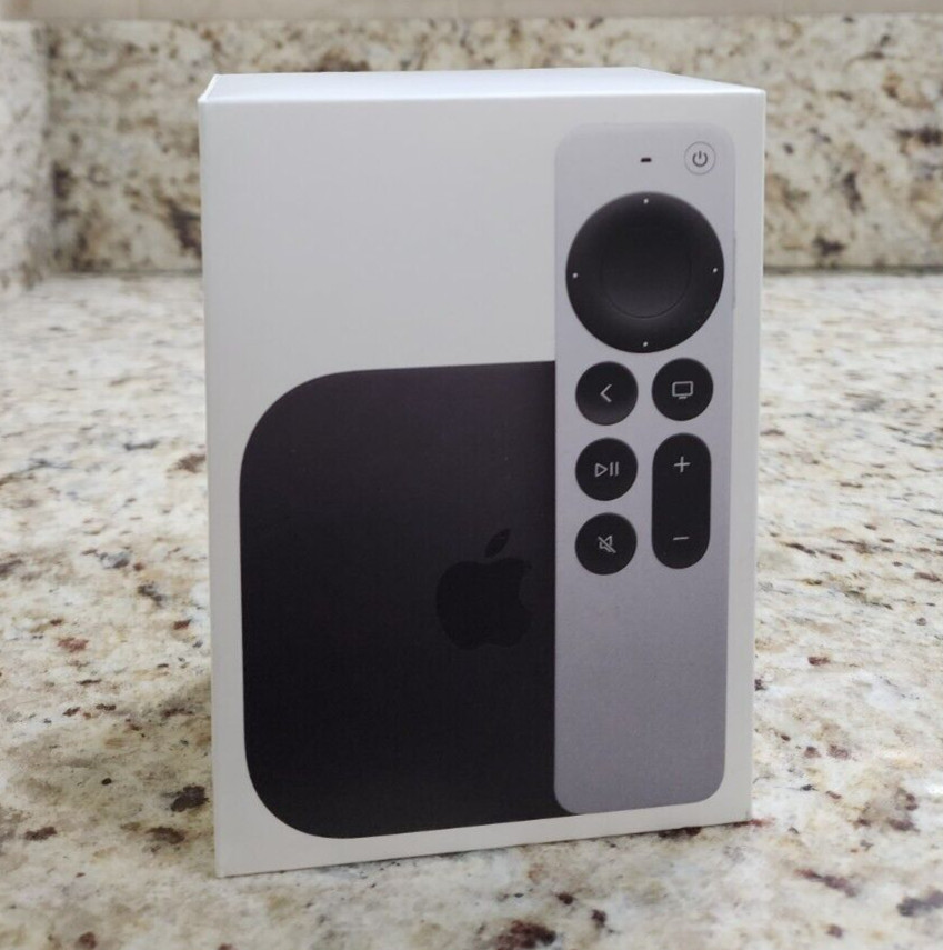 Apple TV 4K HDR 128GB 3rd Gen (Wi-Fi + Ethernet) Media Streamer MN893LL/A – NEW